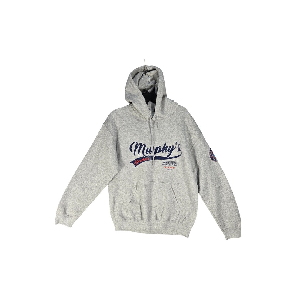 Gildan Hoodie Unisex M Murphy's Bleachers Chicago Gray Graphic Pullover EUC